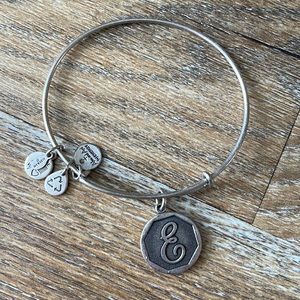 Alex and Ani Initial E Charm Bracelet